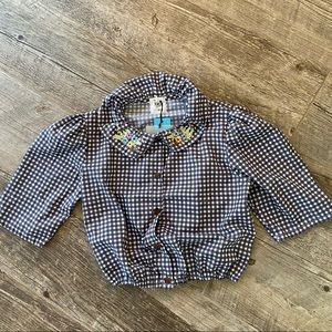 Tach Clothing Vivi black/grey gingham crop top